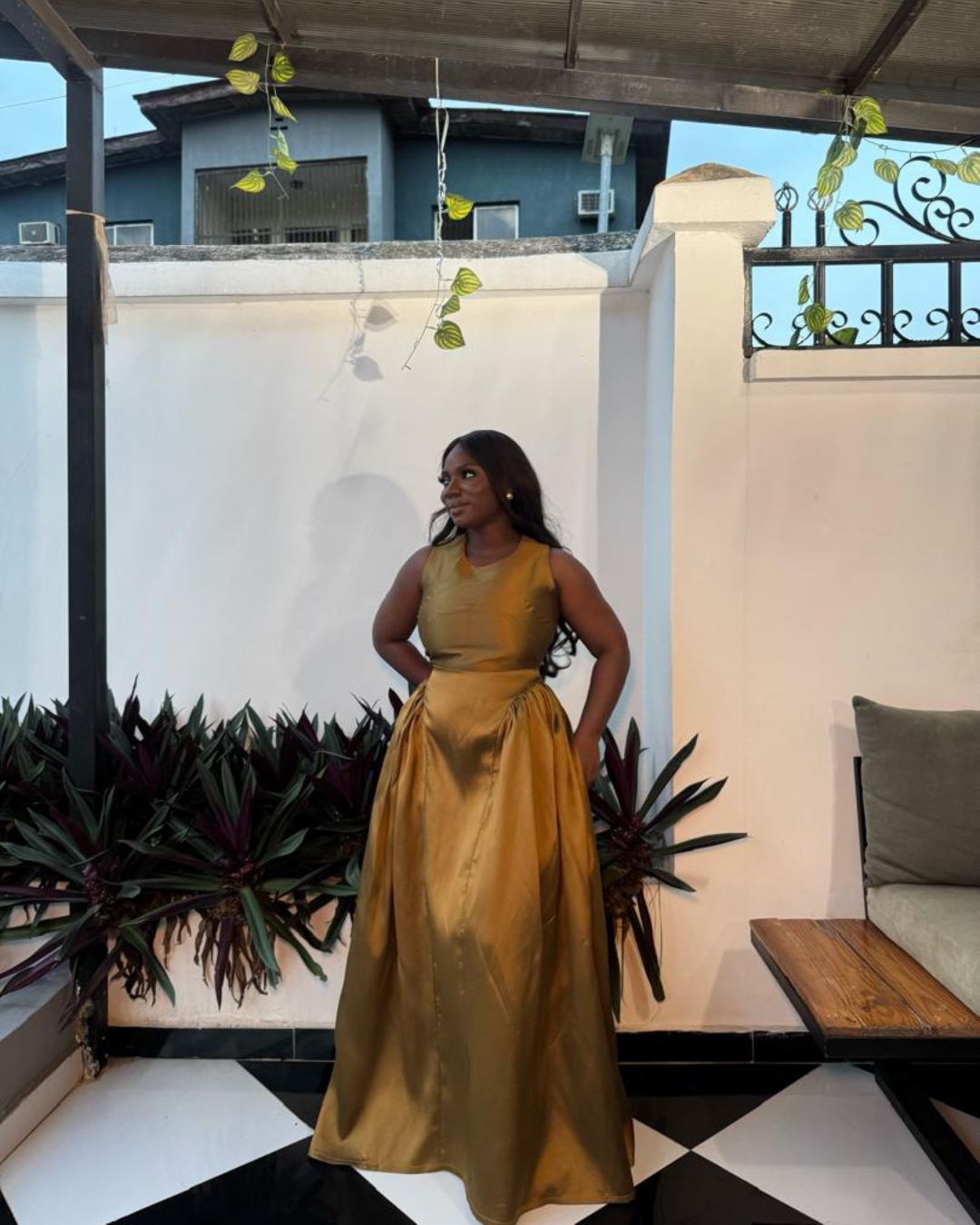 Maxi Sleeveless Dress | Teniola Mikado Dress