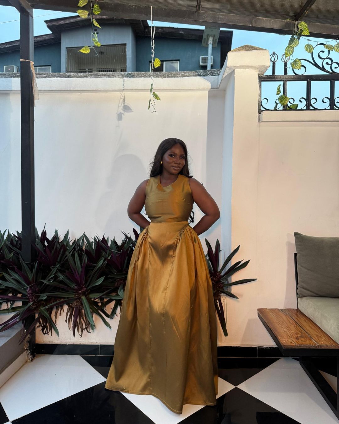 Maxi Sleeveless Dress | Teniola Mikado Dress